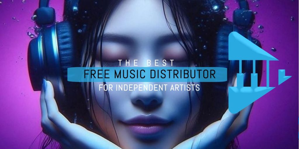 Woman with headphones enjoying music, promoting free music distribution for indie artists