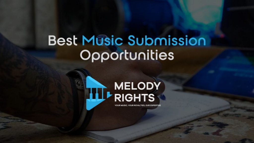 Independent artist prepping music submission strategy with laptop and notepad